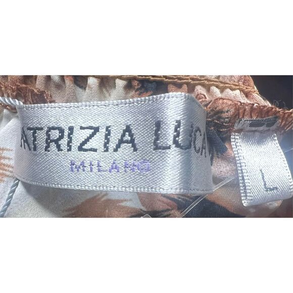 Patriza Luca Smocked Off-the-shoulder Blouse in Animal Print NWT Size Large - Picture 5 of 7